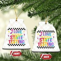 Funny I Love The Last Day Of State Testing Ceramic Ornament Retro Rainbow Test Day Celebration Teacher Student