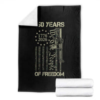 250 Years of Freedom Camo Flag Throw Blanket We The People Second Amendment 1776-2026 Patriotic