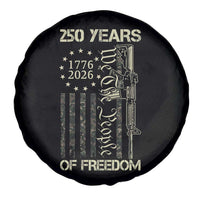 250 Years of Freedom Camo Flag Spare Tire Cover We The People Second Amendment 1776-2026 Patriotic