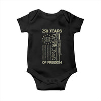 250 Years of Freedom Camo Flag Baby Onesie We The People Second Amendment 1776-2026 Patriotic