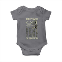 250 Years of Freedom Camo Flag Baby Onesie We The People Second Amendment 1776-2026 Patriotic