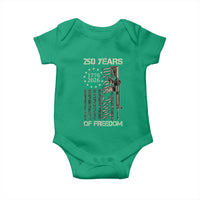 250 Years of Freedom Camo Flag Baby Onesie We The People Second Amendment 1776-2026 Patriotic