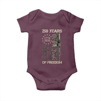 250 Years of Freedom Camo Flag Baby Onesie We The People Second Amendment 1776-2026 Patriotic