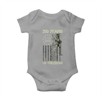 250 Years of Freedom Camo Flag Baby Onesie We The People Second Amendment 1776-2026 Patriotic