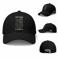 250 Years of Freedom Camo Flag Baseball Cap We The People Second Amendment 1776-2026 Patriotic