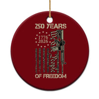 250 Years of Freedom Camo Flag Ceramic Ornament We The People Second Amendment 1776-2026 Patriotic