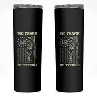250 Years of Freedom Camo Flag Skinny Tumbler We The People Second Amendment 1776-2026 Patriotic