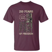 250 Years of Freedom Camo Flag T Shirt We The People Second Amendment 1776-2026 Patriotic