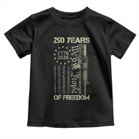250 Years of Freedom Camo Flag Toddler T Shirt We The People Second Amendment 1776-2026 Patriotic