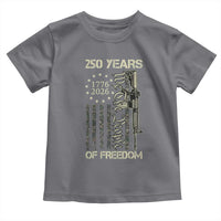 250 Years of Freedom Camo Flag Toddler T Shirt We The People Second Amendment 1776-2026 Patriotic
