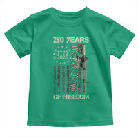 250 Years of Freedom Camo Flag Toddler T Shirt We The People Second Amendment 1776-2026 Patriotic