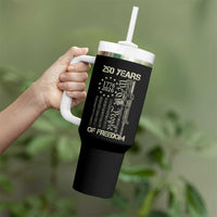 250 Years of Freedom Camo Flag Tumbler With Handle We The People Second Amendment 1776-2026 Patriotic