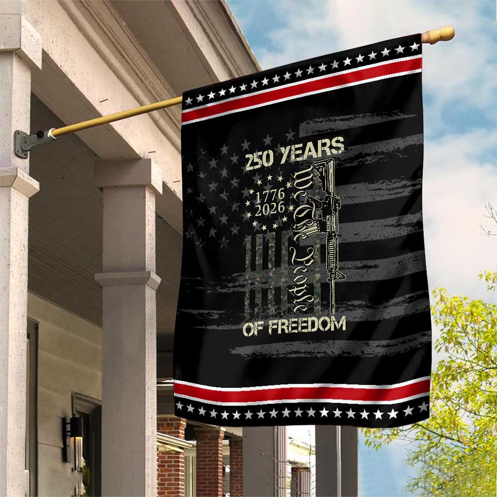 250 Years of Freedom Camo Flag Patriotic Garden Flag We The People Second Amendment 1776-2026 Patriotic