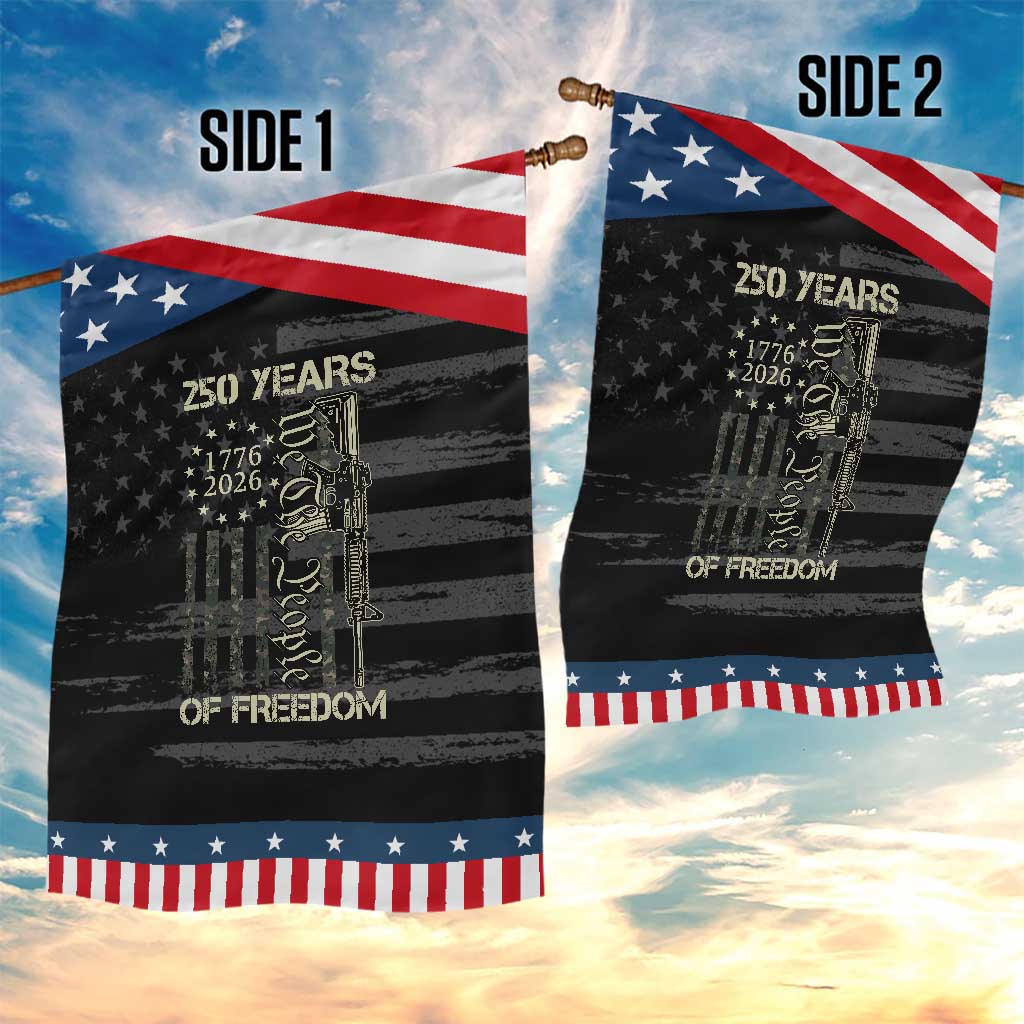 250 Years of Freedom Camo Flag Patriotic Garden Flag We The People Second Amendment 1776-2026 Patriotic