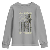 250 Years of Freedom Camo Flag Youth Sweatshirt We The People Second Amendment 1776-2026 Patriotic