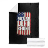 No Man Left Behind Patriotic Throw Blanket Distressed American Flag