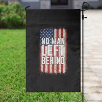 No Man Left Behind Patriotic Garden Flag Distressed American Flag