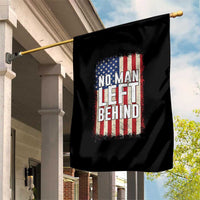 No Man Left Behind Patriotic Garden Flag Distressed American Flag