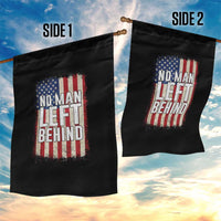 No Man Left Behind Patriotic Garden Flag Distressed American Flag