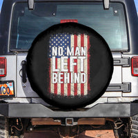 No Man Left Behind Patriotic Spare Tire Cover Distressed American Flag