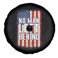 No Man Left Behind Patriotic Spare Tire Cover Distressed American Flag