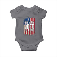 No Man Left Behind Patriotic Baby Onesie Distressed American Flag
