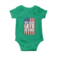 No Man Left Behind Patriotic Baby Onesie Distressed American Flag
