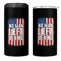 No Man Left Behind Patriotic 4 in 1 Can Cooler Tumbler Distressed American Flag