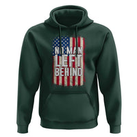 No Man Left Behind Patriotic Hoodie Distressed American Flag