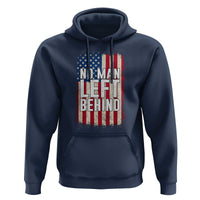 No Man Left Behind Patriotic Hoodie Distressed American Flag