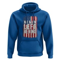 No Man Left Behind Patriotic Hoodie Distressed American Flag