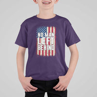 No Man Left Behind Patriotic T Shirt For Kid Distressed American Flag