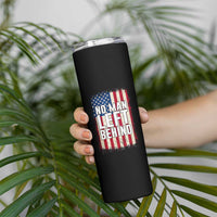 No Man Left Behind Patriotic Skinny Tumbler Distressed American Flag
