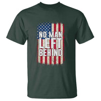 No Man Left Behind Patriotic T Shirt Distressed American Flag