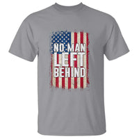 No Man Left Behind Patriotic T Shirt Distressed American Flag