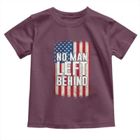No Man Left Behind Patriotic Toddler T Shirt Distressed American Flag