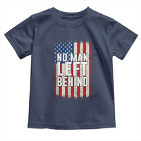 No Man Left Behind Patriotic Toddler T Shirt Distressed American Flag