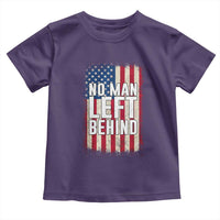 No Man Left Behind Patriotic Toddler T Shirt Distressed American Flag