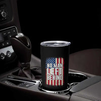 No Man Left Behind Patriotic Tumbler Cup Distressed American Flag