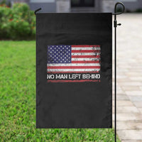 No Man Left Behind Distressed USA Flag Garden Flag Patriotic US Military Brotherhood