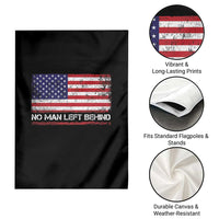 No Man Left Behind Distressed USA Flag Garden Flag Patriotic US Military Brotherhood