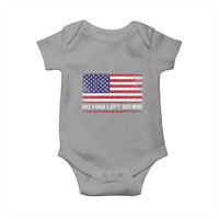 No Man Left Behind Distressed USA Flag Baby Onesie Patriotic US Military Brotherhood