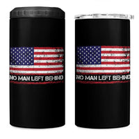 No Man Left Behind Distressed USA Flag 4 in 1 Can Cooler Tumbler Patriotic US Military Brotherhood