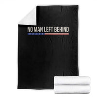 No Man Left Behind Minimalist Patriotic Flag Throw Blanket US Military Brotherhood Pride