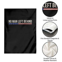 No Man Left Behind Minimalist Patriotic Flag Garden Flag US Military Brotherhood Pride