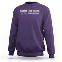 No Man Left Behind Minimalist Patriotic Flag Sweatshirt US Military Brotherhood Pride
