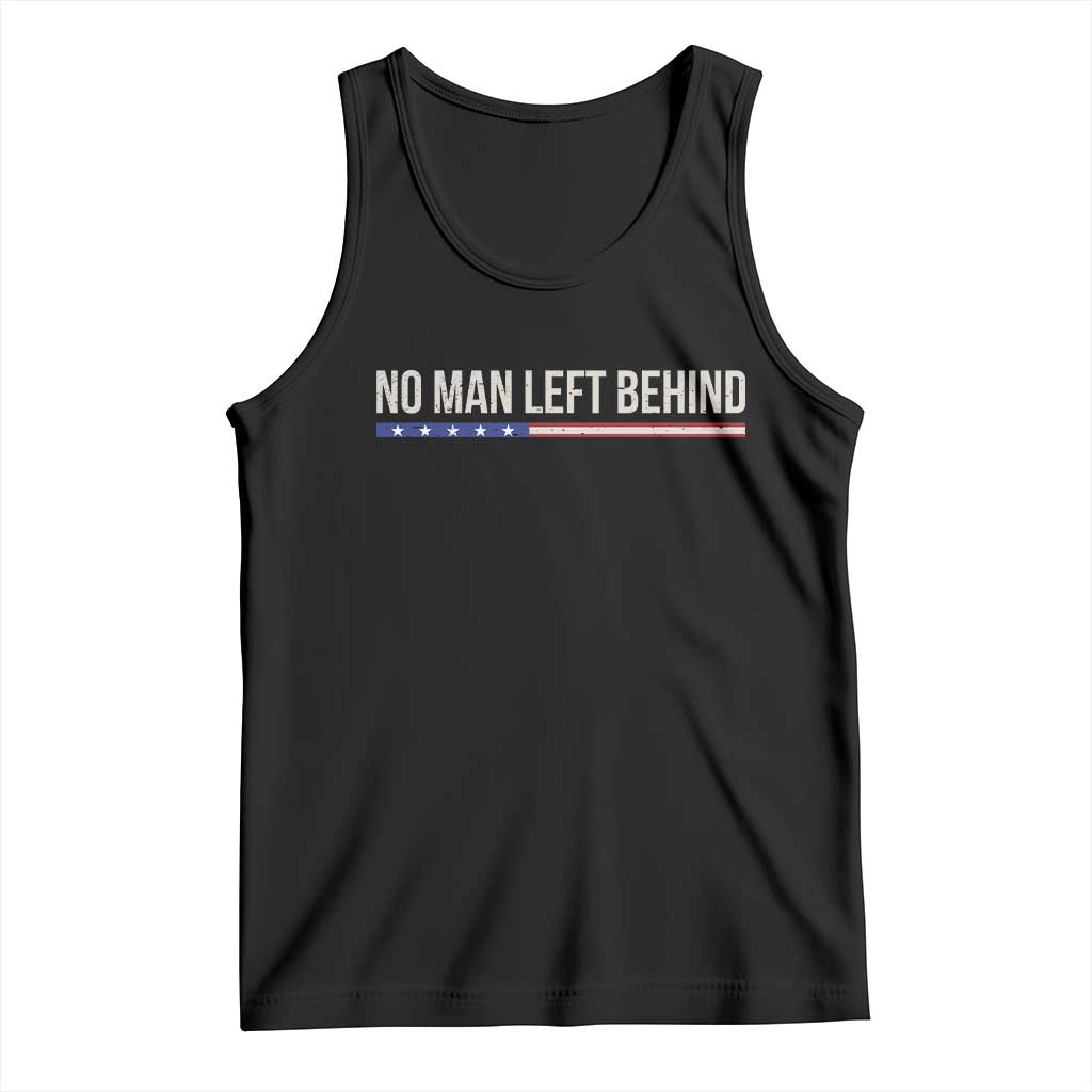 No Man Left Behind Minimalist Patriotic Flag Tank Top US Military Brotherhood Pride