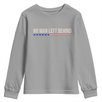 No Man Left Behind Minimalist Patriotic Flag Youth Sweatshirt US Military Brotherhood Pride