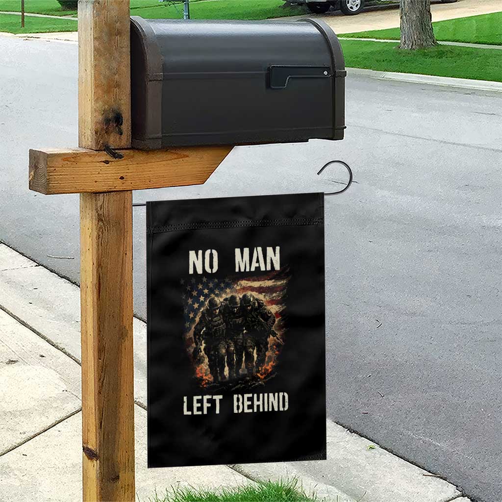 No Man Left Behind Soldiers Brotherhood Garden Flag American Flag US Military