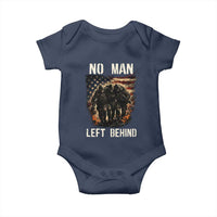 No Man Left Behind Soldiers Brotherhood Baby Onesie American Flag US Military
